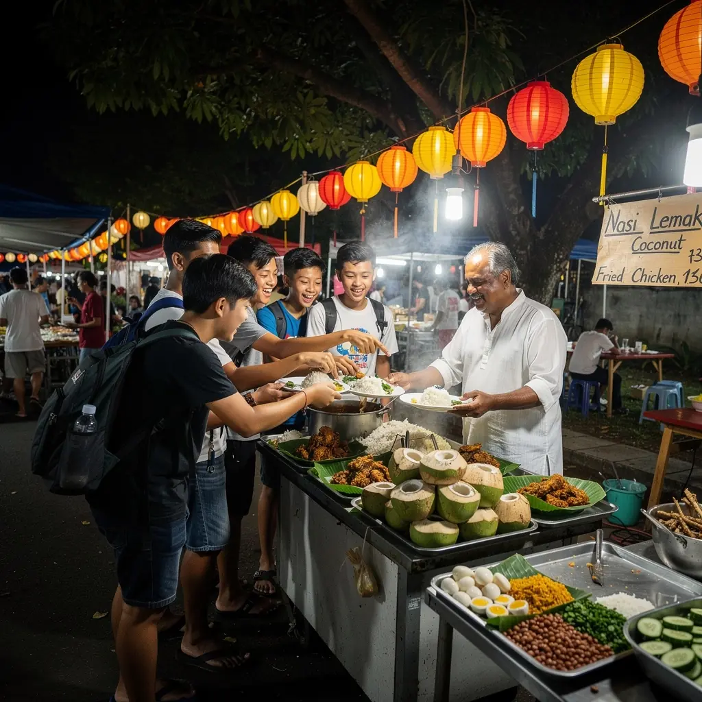 A mouthwatering serving of roti canai, flaky and golden, accompanied by a bowl of rich curry dip.